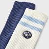 Men's 2pk Casual Crew Socks - Goodfellow & Co™ Ivory/Navy Blue 6-12 - 3 of 3