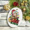 Iconic Miss Saint Nick Bohemian Christmas Ornament, Poetic Guitarist Feminine Rock Theme| OrnamentallyYou - 4 of 4