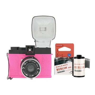 Lomography Diana F+ Camera and Flash (Mr. Pink Edition) with B+W 35mm Film Roll