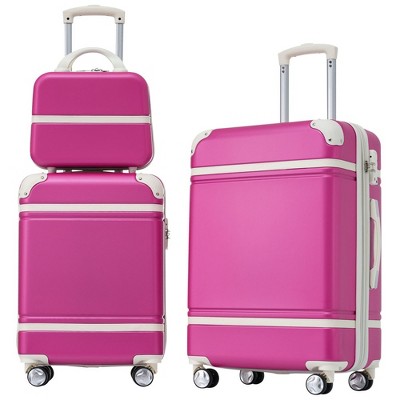 3-pieces Hardshell Luggage 20"+28" Luggages And Cosmetic Case Spinner Suitcase With TSA Lock Lightweight Set For Women Travel Storage必填