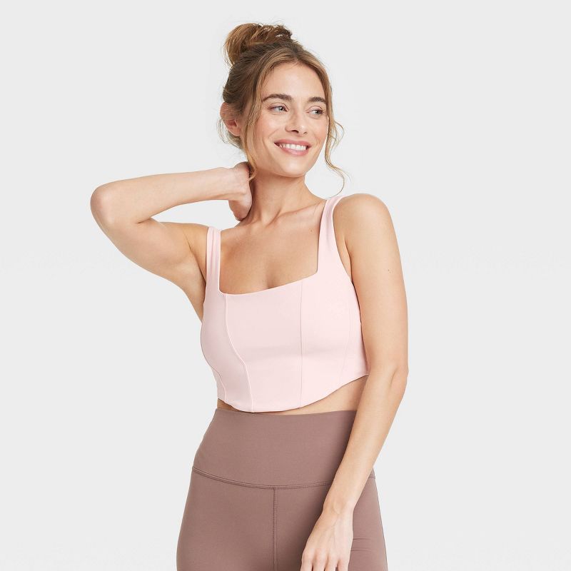 Women's Everyday Soft Light Support Corset Bra - All In Motion™, 1 of 12