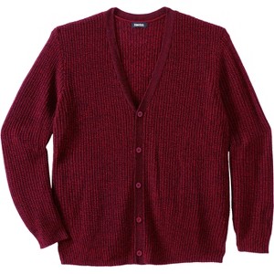 KingSize Shaker Knit V-Neck Cardigan Sweater - 1 of 4