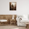 Stupell Industries Haunted Castle with Ghost Floating Frame Canvas Art, Brown, 25" x 31" - 3 of 4