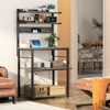 Aheaplus Kitchen Storage Rack with Power Outlet, Coffee Bar Station with LED Lights, Bakers Rack with 6 S-Shaped Hooks - 2 of 4