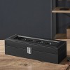 6-Slot Watch Box, Large Glass Lid Watch Organizer - 3 of 3
