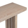 Sapphtopaz 59" Modern Console Table with Distinctive Side Shape Entryway Table with Oak Veneer Unique Sofa Table for Living Room,Hallway - 3 of 4