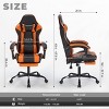 Ergonomic Gaming Chair with Footrest and Massage Lumbar,Adjustable Recliner Computer Chair-The Pop Home - 4 of 4