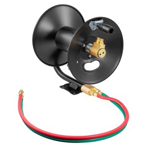 VEVOR Welding Hose Reel, Hand Crank Rewind Hose Reel with 3FT Lead-in Hose and 9/16"-18 B Fittings, Black(Welding Hose Not Included) - 1 of 4