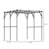 Aghana Digitals 7.3FT Black Metal Garden Arch Trellis with Green Netting, Adjustable Pipe Spacing & - 2 of 4