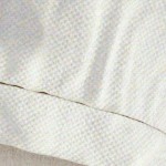 beige fabric/walnut legs