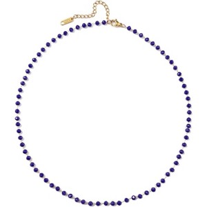 Gold Beaded Choker Necklace 18K Plated Dainty Chain for Women - 1 of 4