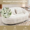 Lyngins Oversized Chenille Bean Bag Chair, Comfort Lounger High Back Lazy Chair, 2-Seater Accent Chair, Couch for Adults and Kids, Soft Lounge Chair - 3 of 4