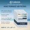 Cabana Air Filters 6 Pack Home HVAC Furnace Air Filters, Capture Unwanted Particles with Pleated Design, MERV 8, 14 x 20 x 1, White - 2 of 4