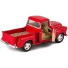 KiNSMART 1955 Chevrolet Stepside Pickup Truck, 1:32 Scale, Die Cast Metal, Red, 5 Inch - 2 of 2