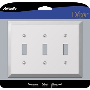 Amerelle Century Polished Chrome 3 gang Stamped Steel Toggle Wall Plate 1 pk - 1 of 1