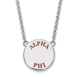 Black Bow Jewelry Sterling Silver Alpha Phi Greek Life Necklace 18 Inch - 1 of 4