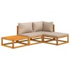 vidaXL Garden Lounge Set Taupe Solid acacia wood Medium Modular - 3 of 4