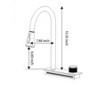 Gulches Black Composite Granite Quartz Single Bowl Drop-in Waterfall Workstation Sink with Pull-Out Faucet, 33"x22" - 4 of 4