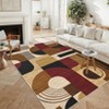 Area Rug Modern Geometric Abstract Rug Bedroom Ultra-Thin Soft Low Pile Large Carpet Living Room Non Slip Dining Room - 3 of 4