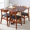 NicBex 5 PCS/7 PCS Dining Table Set,Round Dining Table with Imitation Rattan Legs and 4/6 Upholstered Chairs for Kitchen/Apartment - 2 of 4