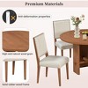 Whisen 5-Piece Farmhouse Round Dining Table with 4 Solid Wood Upholstered Chairs, Set for 4 - 4 of 4