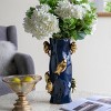 ChicFurnit Decorative Vases Elegant Flower Vase Jarron Florero Bird Decor Vase Tabletop Vase Modern Vase for Living Room, Blue, 8"*8"*15.5" - 2 of 4