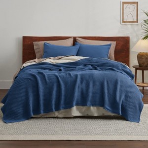 Bedsure | Waffle Weave 100% Cotton Solid Blanket For All Season, Breathable and Soft, Waffle Weave Blanket for Summer Spring, Bed Blanket, Best Gift - 1 of 4