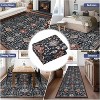 Living Room Rug, Soft Vintage Washable Area Rug Boho Low Pile Non-Slip Large Rug Farmhouse Indoor Floor Carpet - 4 of 4