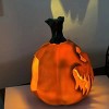 Halloween Party Props for Outdoor Elegant Skull Head Pumpkin Shape Light Ornament Festival Celebration Embellishment - 4 of 4