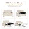LOVMOR 57.4" Pull Out Sofa Bed,Sleeper Sofa Bed with Twin Size Mattress Pad, 2-in-1 Pull Out Couch Bed with Two USB Ports - 3 of 4