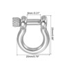Unique Bargains Stainless Steel Small D-Ring Shackles for DIY Craft 4 Pcs - 2 of 4