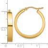 Black Bow Jewelry 4mm, 14k Yellow Gold Polished Round Hoop Earrings, 22mm (7/8 Inch) - 4 of 4