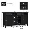 Yaheetech 31in Height Modern MDF TV Stand TV Console Table with Power Outlet Black - 3 of 4