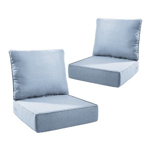 Gymojoy 24x24x6" Outdoor Cushion Patio Chair Furniture Cushion 28D High Density Sponge Cushion with Removable Cover Cushion Replacement - 1 of 4