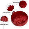 Silicone Air Fryer Bowl,Reusable,Air Fryer Oven Accessories,Replacement for Flammable Parchment Liner Paper, (DIAM. 8.1" H:2" Handle H:2.8") - 3 of 4