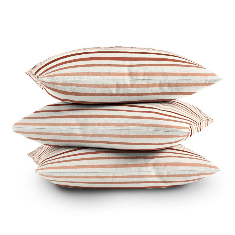 Little Arrow Design Co. Terracotta Stripes Outdoor Throw Pillow Beige - Deny Designs, 4 of 5