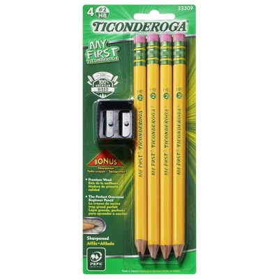 4ct My First Ticonderoga #2 Pencils with Sharpener