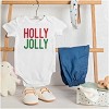 Christmas Saying Holly Jolly Xmas Baby Romper Boys or Girls Brisco Brands - 3 of 4