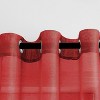 Home Mart Goods Red Sheer Window Grommet Curtain Set 84" Inches Long ( 2 Panels) - 4 of 4
