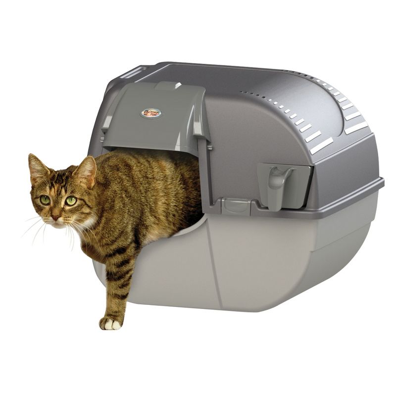 Omega Paw Elite Roll 'N Clean Self Cleaning Litter Box with Integrated Litter Step and Unique Sifting Grill, 3 of 5