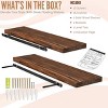 Sorbus 2 Pack 35” Solid Wood Floating Shelves - for Bathroom Decor, Books, Bedroom & Living Room - 4 of 4