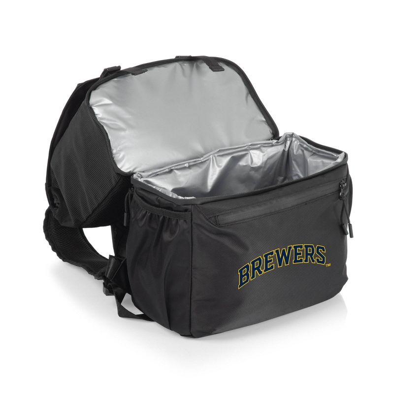 MLB Milwaukee Brewers Tarana Backpack Soft Cooler - Carbon Black, 2 of 6