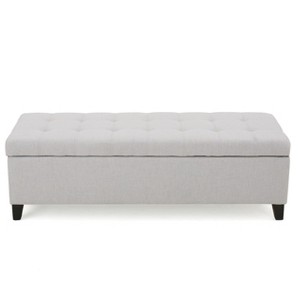 Mission Storage Ottoman - Light Gray - Christopher Knight Home