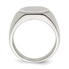 Black Bow Jewelry Men's 12.5mm Polished Stainless Steel Tapered Signet Ring - 2 of 4