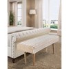 Natural Boucle Handwoven Bench - image 2 of 3