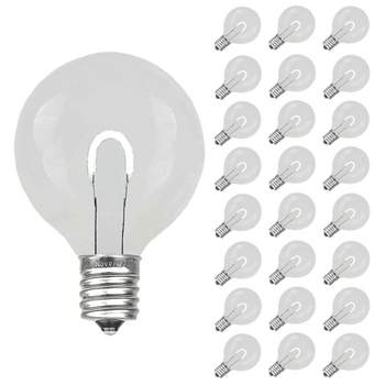 Novelty Lights G40 Globe Hanging Dimmable LED String Light Replacement Bulbs E12 Candelabra Base