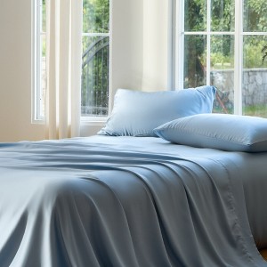 DOZ Bamboo Viscose Sheet Set, Organically Grown Bamboo, Buttery Soft, Cooling, High GSM, Deep Pockets - 1 of 4
