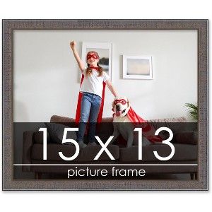 PosterPalooza | Textured Grey Picture Frame - UV Acrylic, Backing Board, Hanging Hardware Included - 1 of 4