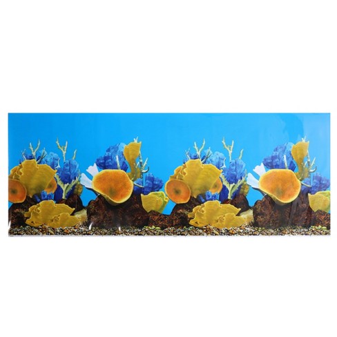 Unique Bargains Aquarium Background Poster Double-sided Fish Tank