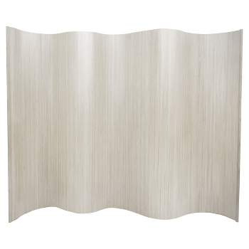 6 ft. Tall Bamboo Wave Screen - White